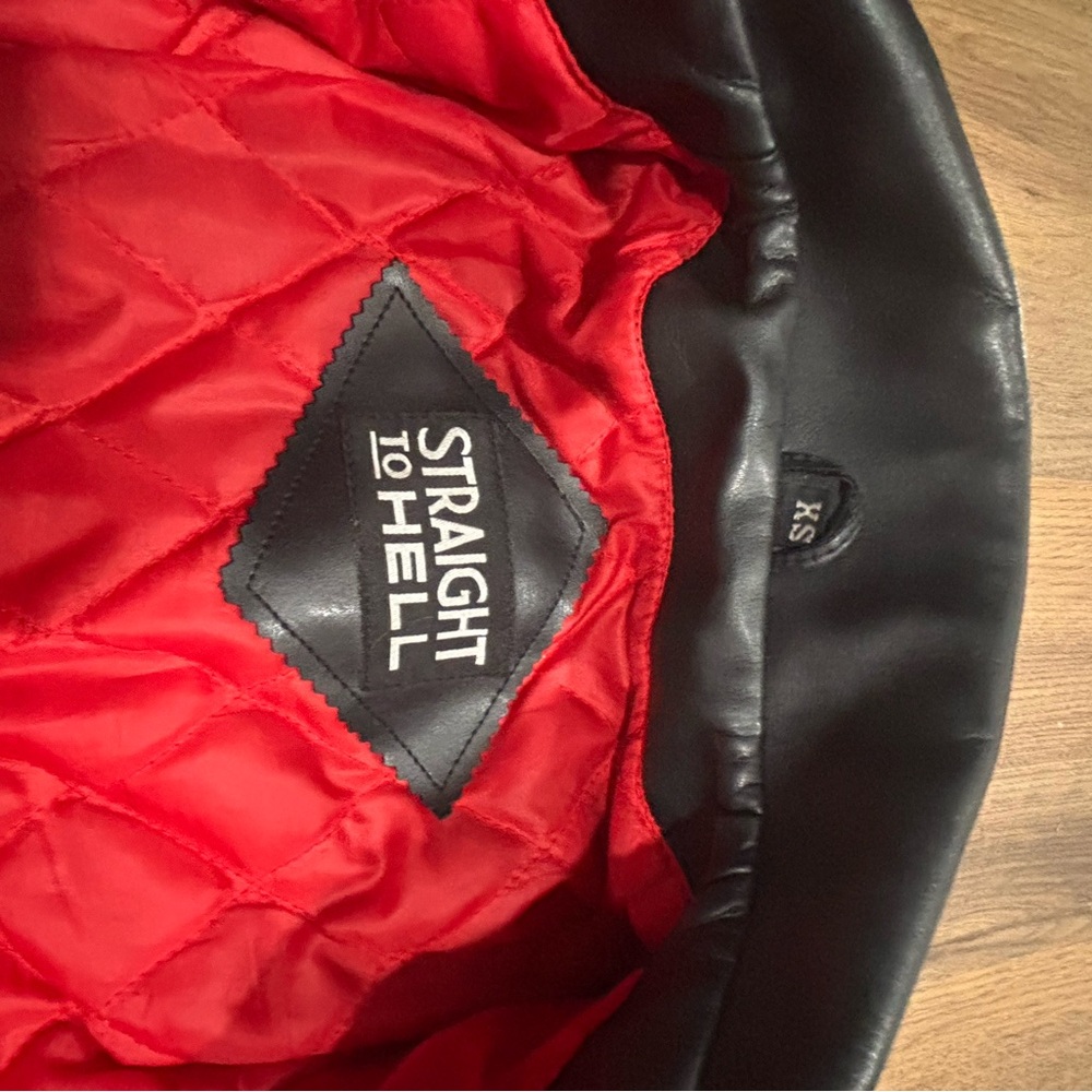 Straight To Hell Black Leather Jacket